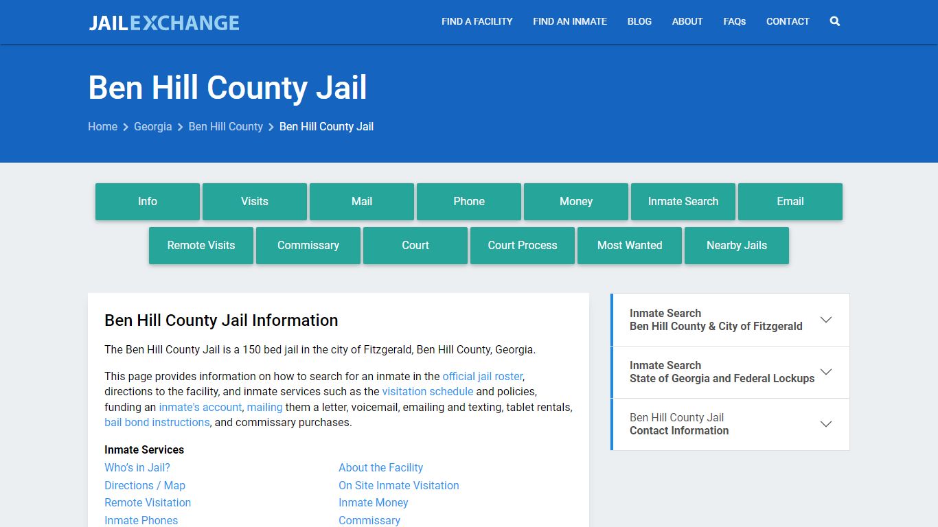 Ben Hill County Jail, GA - Jail Exchange